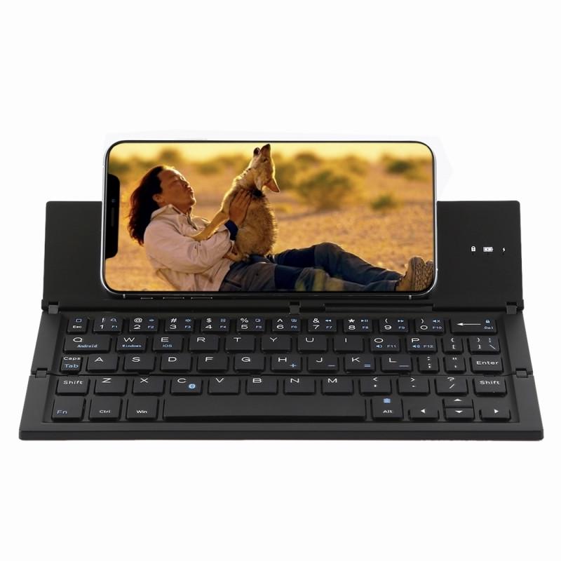 WANGJIAN-US Ultra-Thin Foldaway Bluetooth V3.0 Keyboard Support Android/iOS/Windows System Black Color : Rose Gold WANGJIAN-US Ultra-Thin Foldaway Bluetooth V3.0 Keyboard Support Android/iOS/Windows System Black Color : Rose Gold