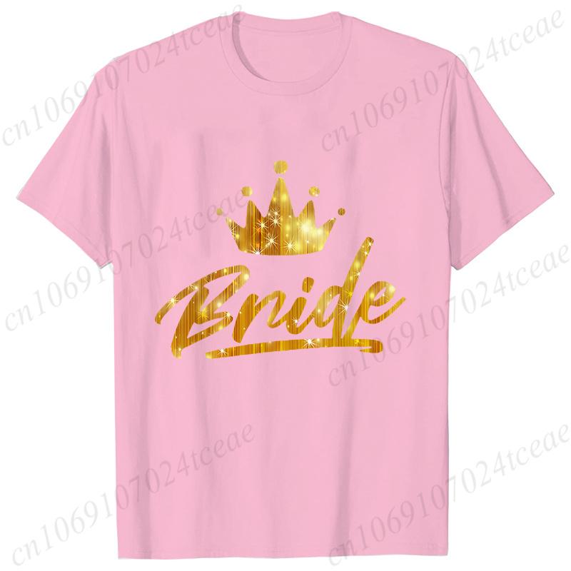 Team Bride TShirt Woman Bachelorette Single Farewell Party Blouses Bridal Shower Wedding Tops Casual ONeck Short Sleeved Tees
