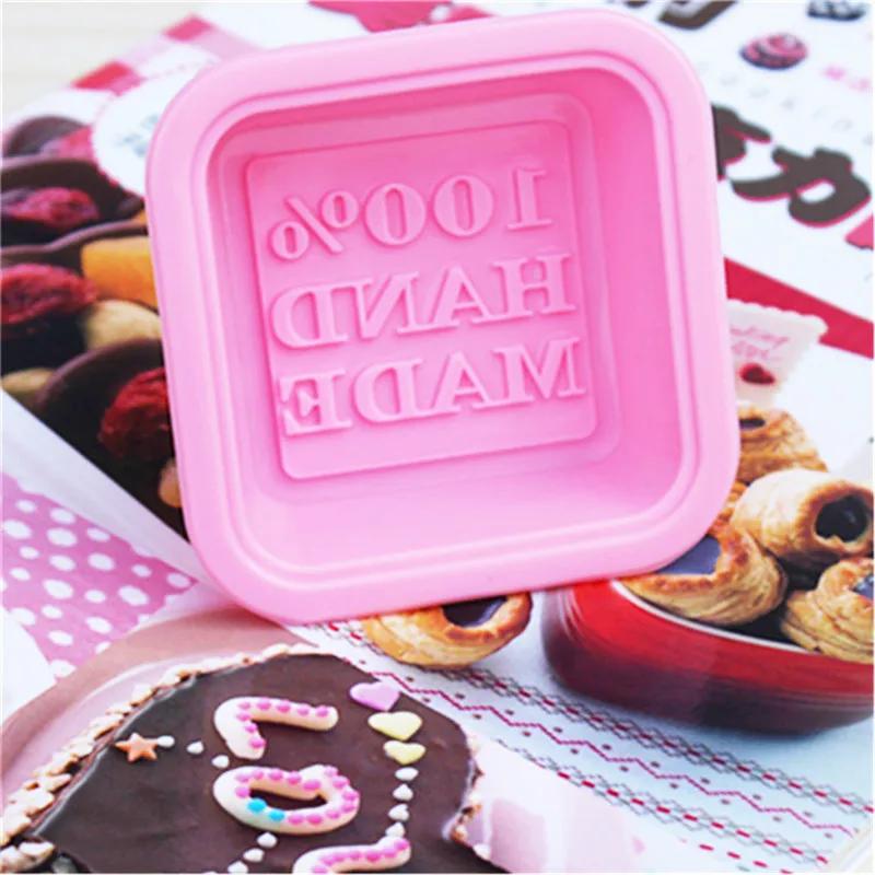 100% Hand Made 3D Round Square Shape Design Soap Molds DIY Silicone Mold Soap Mold Fondant Cake Decorating Tools Kitchen Gadgets