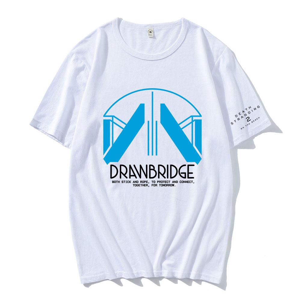 Drawbridge Design Graphic Tees Game DEATH STRANDING 2 ON THE BEACH T-shirt Unisex Streetwear Cotton Short Sleeve Mens Tee-shirt XS