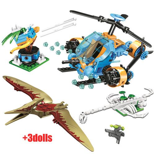 Jurassic World Dinosaur Park Tyrannosaurus Rex Pterosauria Truck Series Byggeklosser Dinosaur Bil Murstein Leker Barn Gaver