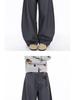 Unisex High-end Loose Straight-leg Scimitar Trousers - Spring Trendy, Floor-length Casual Pants