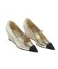 silver High Heel Wedge Shoes Newest Pumps Breathable Slip On Breathable Women Sandals Female Pointed Toe Slippers High-heeled