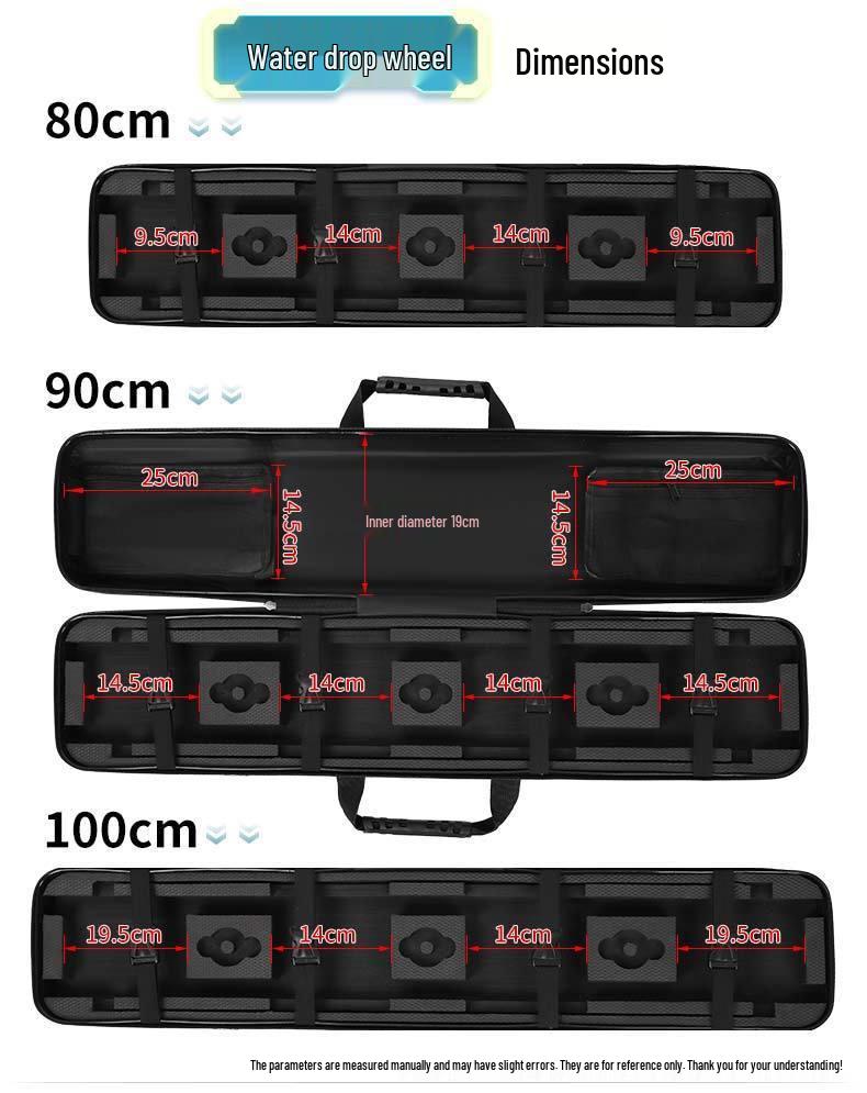 Fish Rod Bag for Raft, Lure, and Sea Fishing - No Disassembly Required, Fits Reel Line Groups, Multiple Models, Winter-Ready Storage.