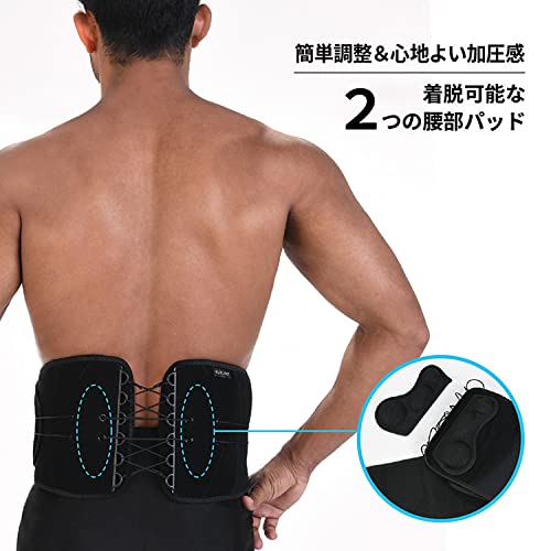 3M Lendenwirbelstütze, normale und große Größen, hoch atmungsaktiv, schwarz, Futsuro, 46820JNR
