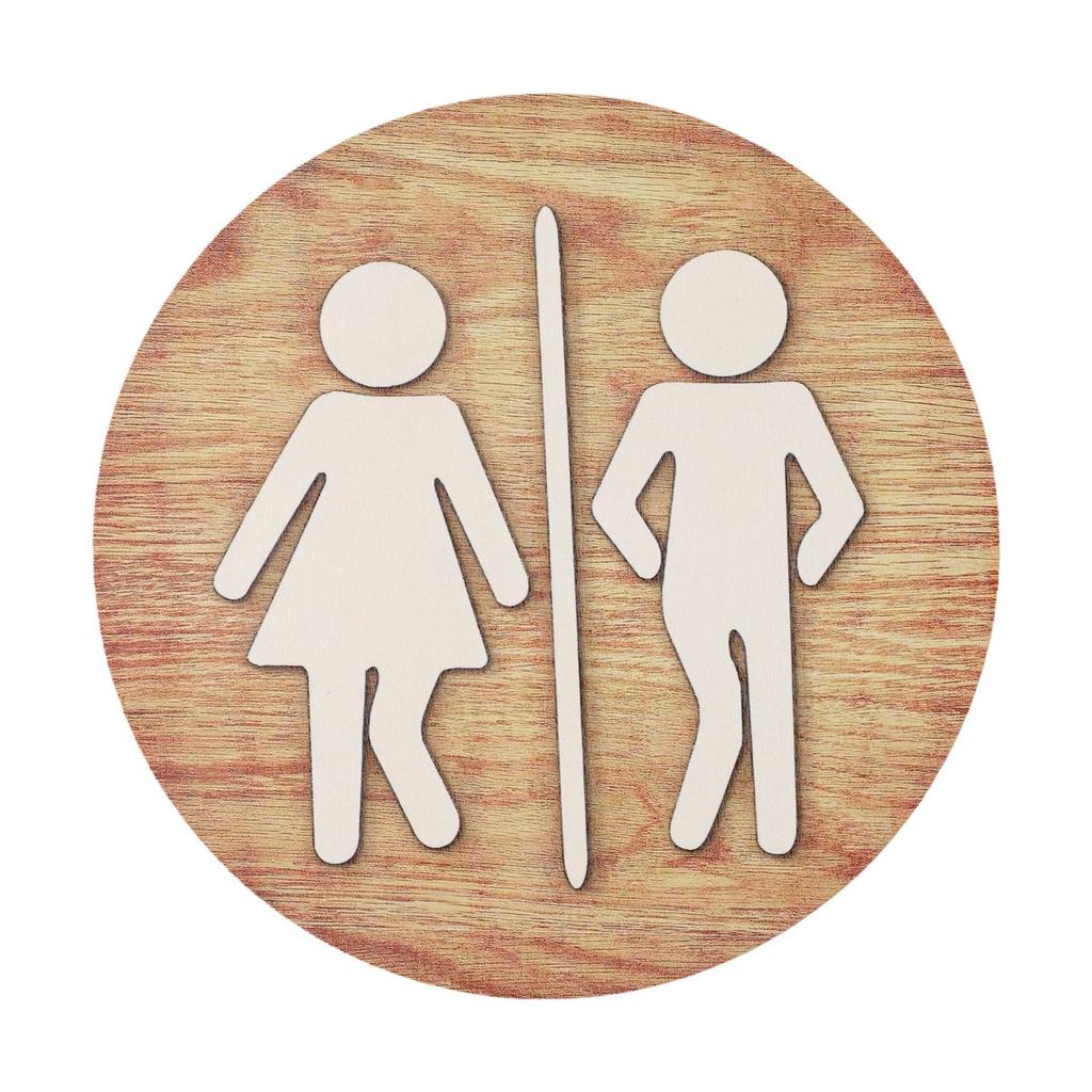 Bathroom Wooden Sign Bathroom Creative Toilet Wall Sign Door Decoration
