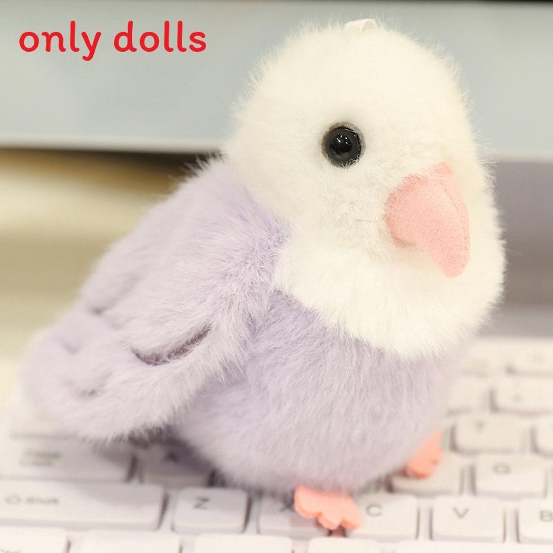 Papegoj plysch nyckelring med flexibel bomullsfyllning Söt tjejaccessoar