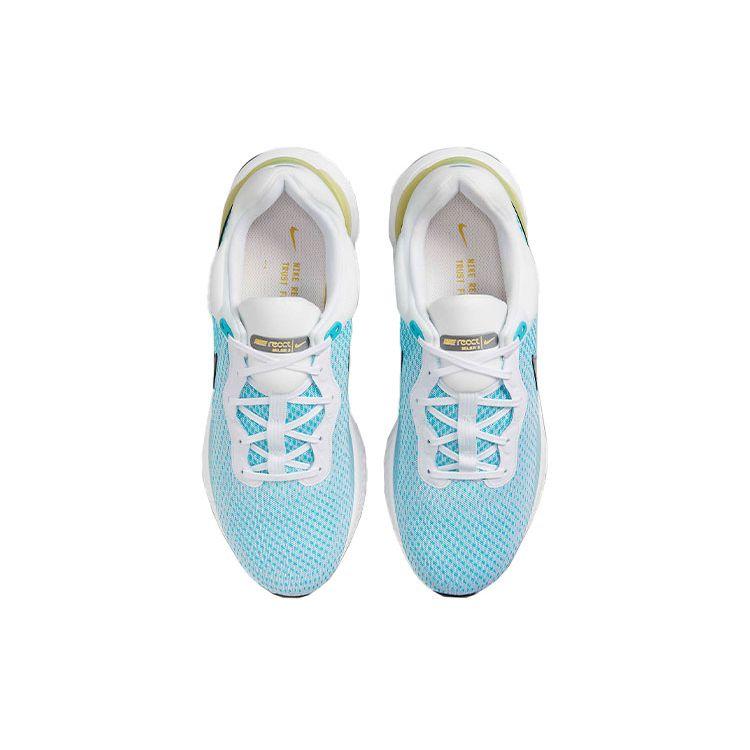 Nike React Miler 3 Hvit Klorblå Herresneakers Levende-Svovel Svart DD0490-100