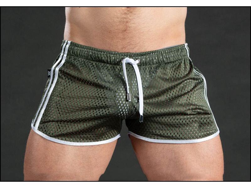 Męskie szybkoschnące oddychające szorty sportowe - casualowe seksowne plażowe fitness outdoorowe spodnie trzypunktowe