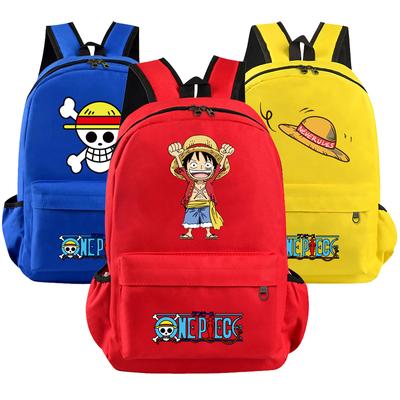 Jednodílný anime batoh pro chlapce Dívka Hildren Školní batoh Studentský batoh Kawaii Lehké tašky Luffy Nami Usopp
