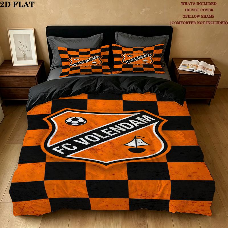 Fc Volendam Bedding Quilt Set Quilt Cover Pillowcase Home Decoration Birthday Gift (1 * duvet cover + 2 * pillowcase, without core)