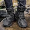 High-top Men Outdoor Anti-slip Lace-up Shock-absorbing Comfortable Wear-resistant Breathable Casual Ankle Boots Men Hiking Shoes