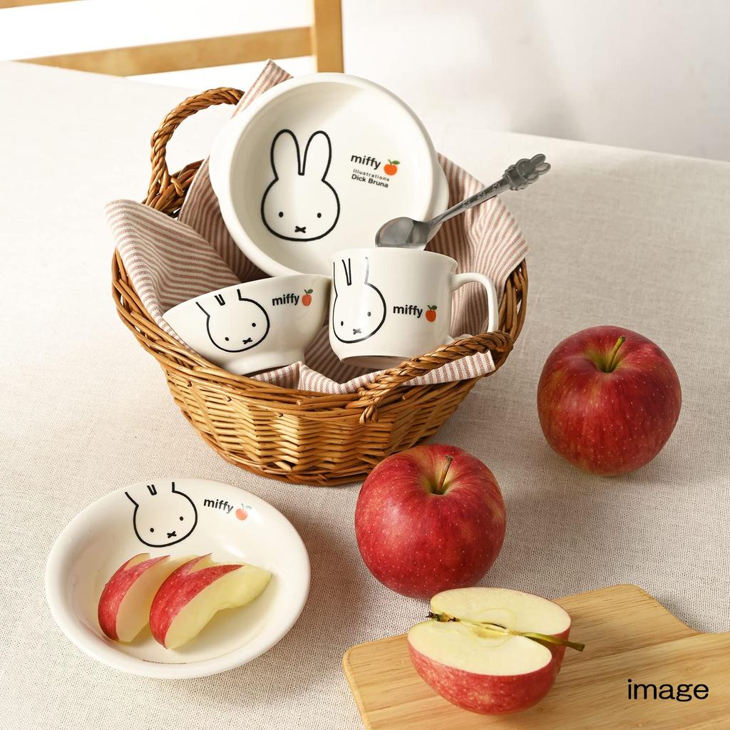 Kanesho Pottery (Kaneshotouki) Dick Bruna [Miffy] Easy-Scoop Dish, Universal Plate, Dish, Bowl, Dishwasher and Microwave Safe, Miffy Merchandise,