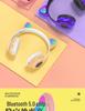 Cat Ear Luminous Bluetooth Headset B39: Foldable, Card Slot, Wireless Earbuds, Universal Compatibility