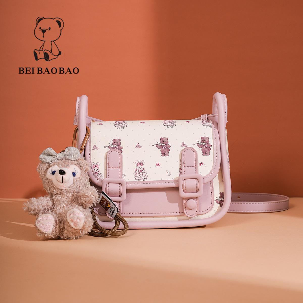 

New Color Blocking Cartoon Women s Bag Commuting Large Capacity Mailman Bag Women s Single Shoulder Diagonal Cross Bag розовый