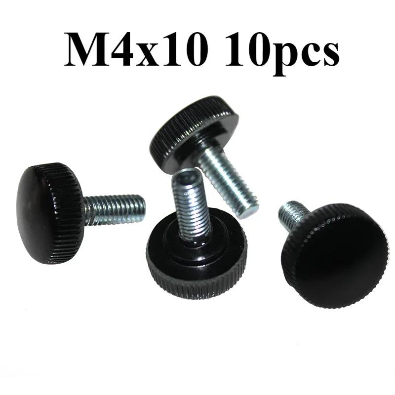4.8 Grade carbon steel Screw Screw Bolt M3 M4 Metric Male x 6-35mm Thread Legnth With phenolic plastics knurling Head
