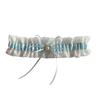 Lace Wedding Garter Faux Pearls Bowknot Floral Lace Garter Stretch Leg Garter Belt Bride Accessories for Women