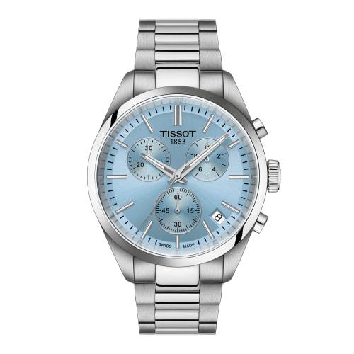 Tissot PR 100 Chronograph T1504171135100 Men's Watch with Ice Blue Dial