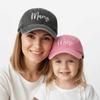 Vintage Mama Mini Embroidery Caps Washed Cotton Outdoor Sunscreen Hats Family Baseball Cap  Gifts