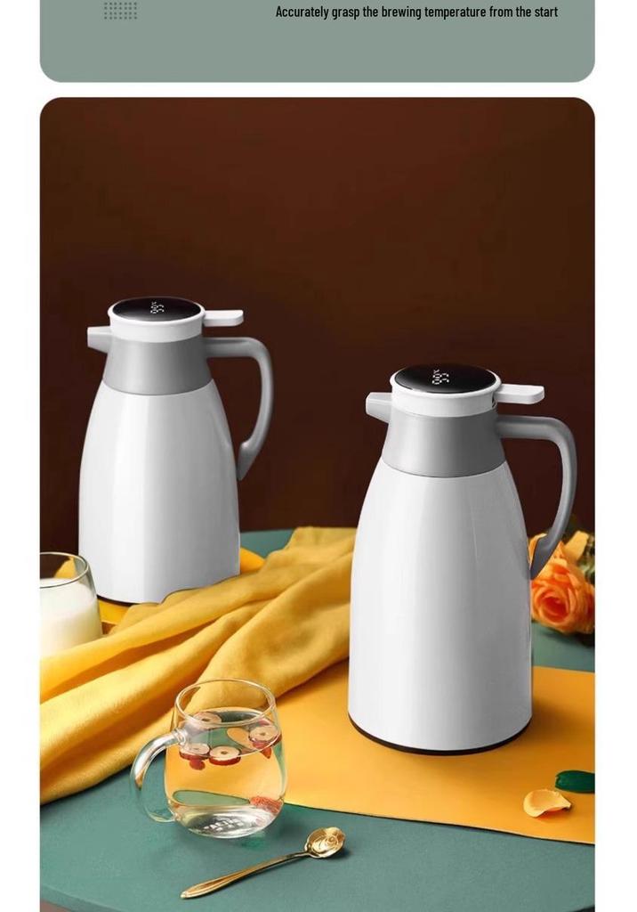 2026 Glass-Lined Thermos Flask: Large Capacity Insulated Water Bottle for Home and Student Use, Ideal for Hot Water and Tea Brewing.