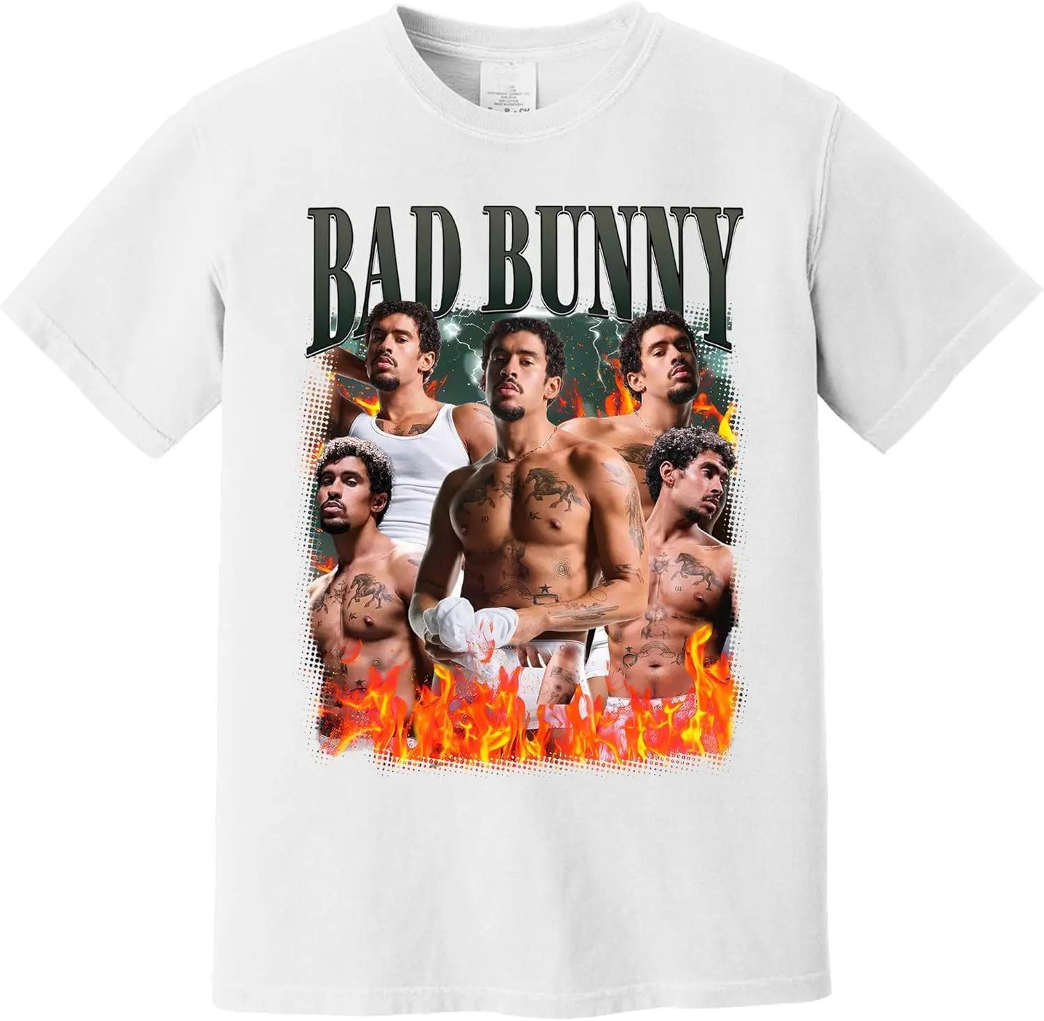 Bad Bunny All Albums Sweatshirt DTMF Merch Concert T-shirt Unisex Women Cotton Oversized Y2k Short Sleeve Comfortable Male Clothing S