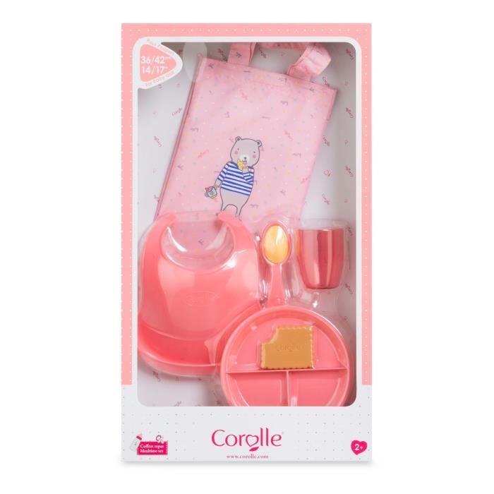 Coffret Repas Pour Poupon 36 Et 42cm COROLLE - Accessoires Pour Grand Poupon Dès 2 Ans