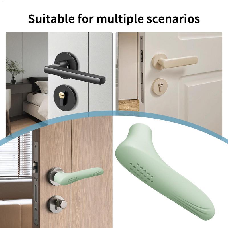 Silicone Door Knob Cushion L-Shaped Anti-Slip Door Lever Protectors Anti-Collision Safety Door Grip Sleeve All-Weather Comfort