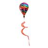 Giant Size Hot Air Balloon Rainbow Colors Plastic Material Wind Spinner Striped Tie Dye Transparent Film Hanging Wind Twister