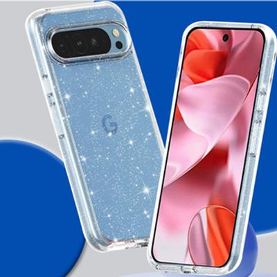 Luxury Bling Glitter Clear Shiny Sparkle Phone Case for Google Pixel 9 Pro XL 9 8 9Pro 8Pro Women Girls Shockproof Back Cover
