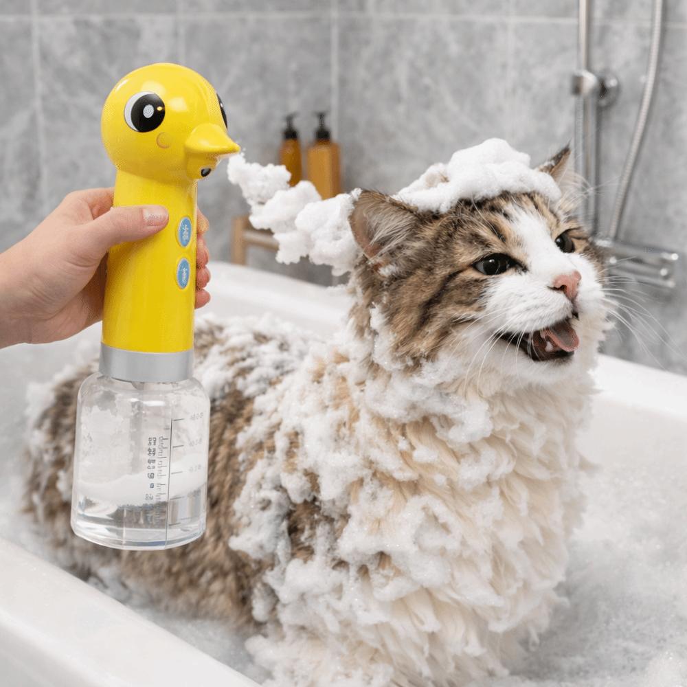 Rechargeable Automatic Foaming Device Cartoon Pet Foam Sprayer  Pet Grooming Cleaning