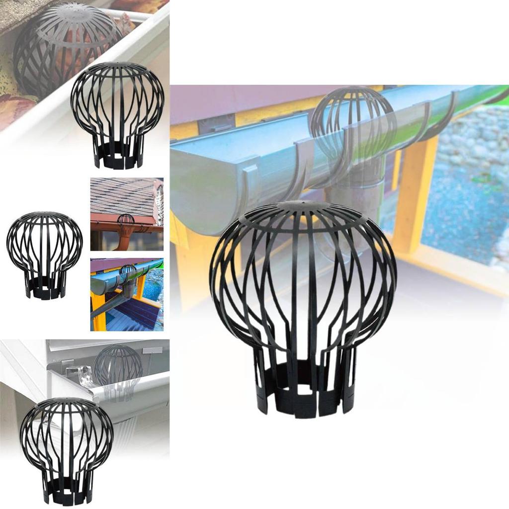 Leaf Guard Drain Strainer Outdoor Balcony Rainwater Protector Black Pp Material