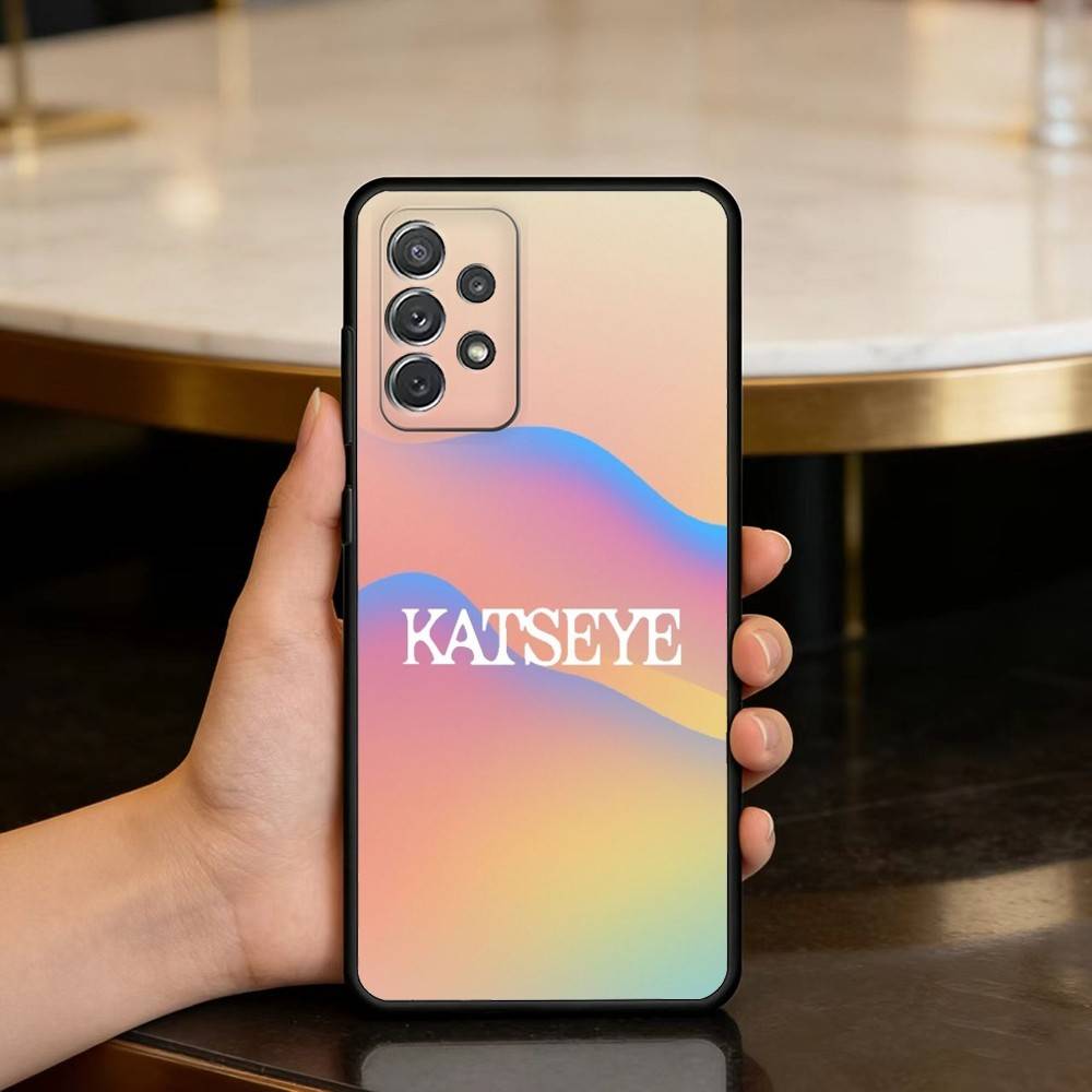 H-Hot Group Music KATSEYE Soft Silicone Black Cover Phone Case For Samsung Galaxy A73,A72,A71,A70,A53,A52,A51