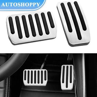 For Tesla Foot Pedals Non-Slip Performance Model 3/Y 2016-2021 Pads Auto Stainless Steel Pedal Covers Tesla Accessories