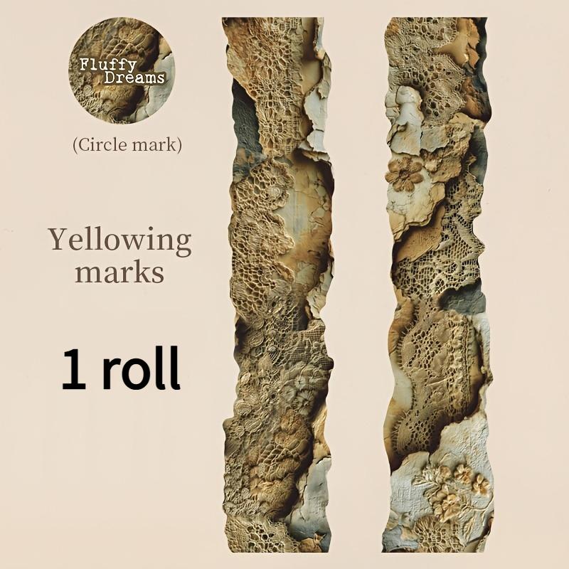 1 Roll "Retro Lace" Washi Tape, Vintage Lace Theme Stickers for Scrapbooking and Journal Decoration, Suitable for Scrapbook