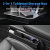 2-in-1 Car Steering Wheel Desk With Seat Gap Filler Storage Box, Portable Laptop Tray And Organizer For Vehicle Interior