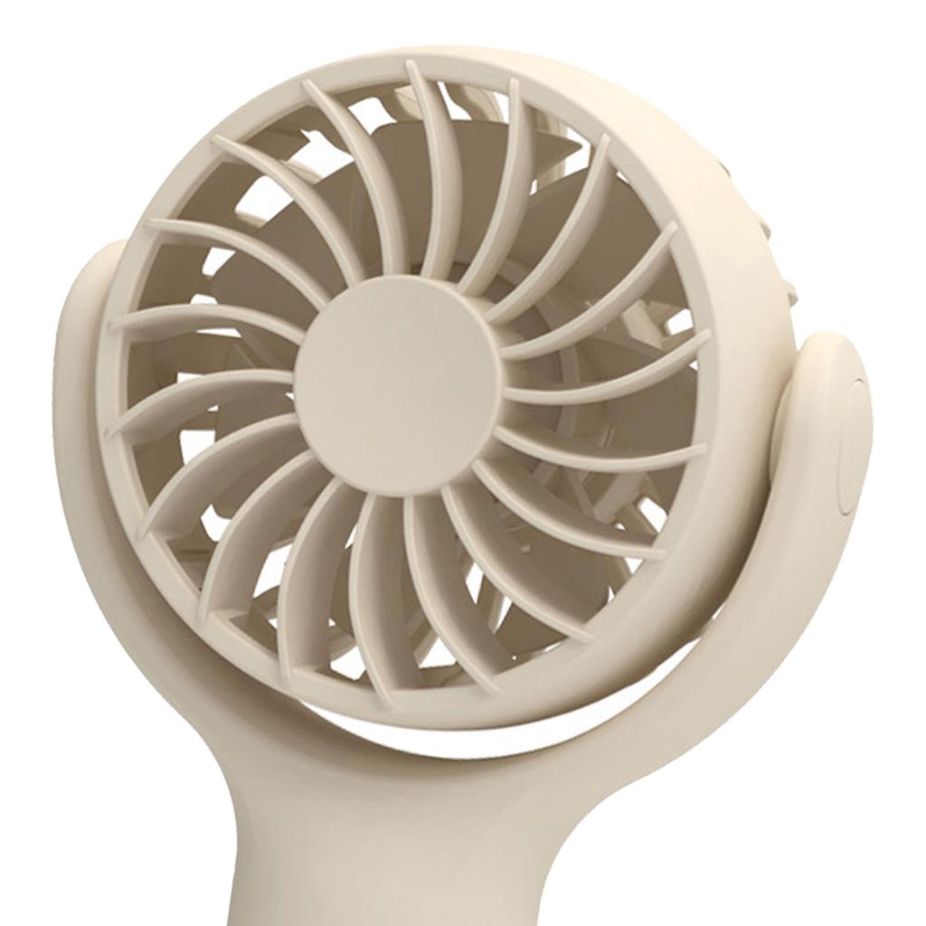 Mini Handventilator Multifunktion Leise 3 Geschwindigkeiten Einstellbar Starker Wind Tragbar Kleiner Tischventilator für