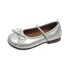 Spring Autumn Birthday Children Leather Shoes For Girls Fashion Korean Soft Sole Anti-slippery Sweet Bowtie Princess Shoes