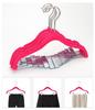 Children's Non-slip Flocked Hangers with Metal Clips for Clothing Displays