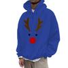 Christmas Clothing Print Deer Hooded Sweatshirt Couple Outfit Fashionable Casual Loose Long-sleeved Top