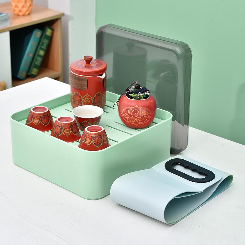 High-end Travel Tea Set, Portable Cup, Full Set of Storage Gift Box, Business Souvenir