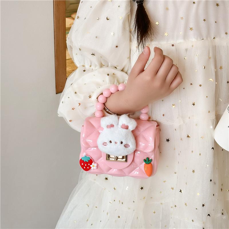 Rabbit Animal Plush Dolls Pearl Shoulder Strap Small Trendy Girl Shoulder Bag