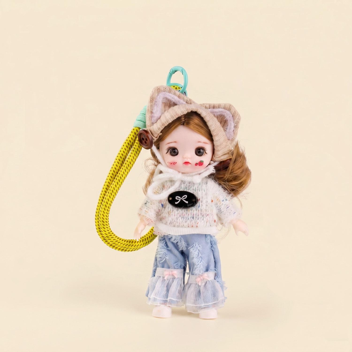 Кукла BJD в стиле колледжа, персиковая, многосуставная, подвижная, подвеска, игрушка 16cm