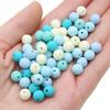 30pcs 8mm Mixed Colors Frosted Acrylic Beads Round Loose Spacer Beads for Necklace Bracelet Keychain DIY Jewelry Craft Making Beads
