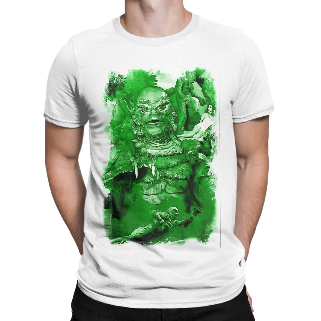 cCreature from Black Lagoon green poster Novelty Graphic 100 Cotton TShirt cCreature from the Black Lagoon Tops Tees For Unisex