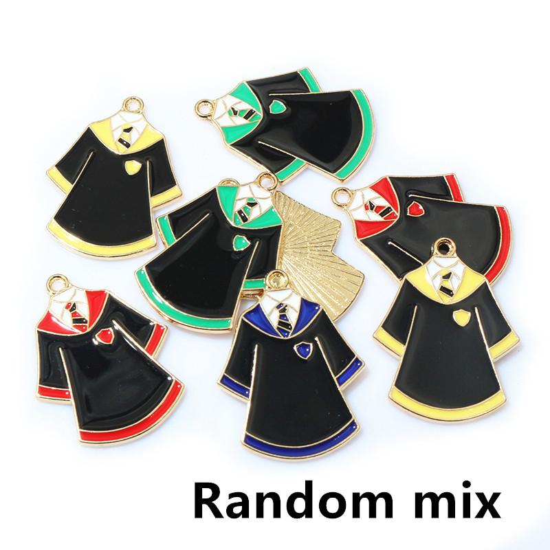 10Pcs Enamel Graduation Hat Charms Pendant for Necklaces Earrings DIY Jewelry Making Decorations Accessories Findings