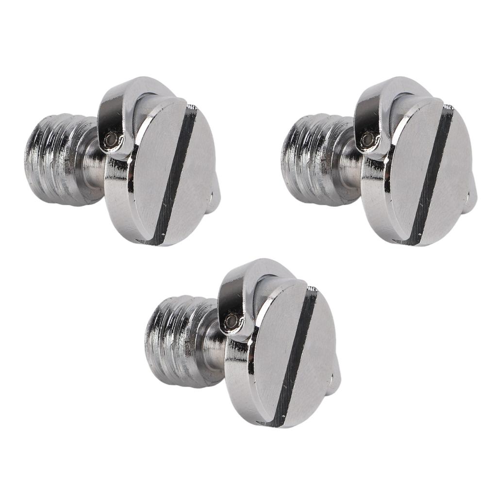 3pcs Camera Screws 3 8in Thread Quick Release Plate Mounting Screw for Photographic Equipment Stand Fill Light Stand