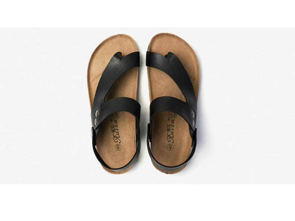 Papuci de vară cu plută în stil coreean și sandale de piele pentru bărbați și femei