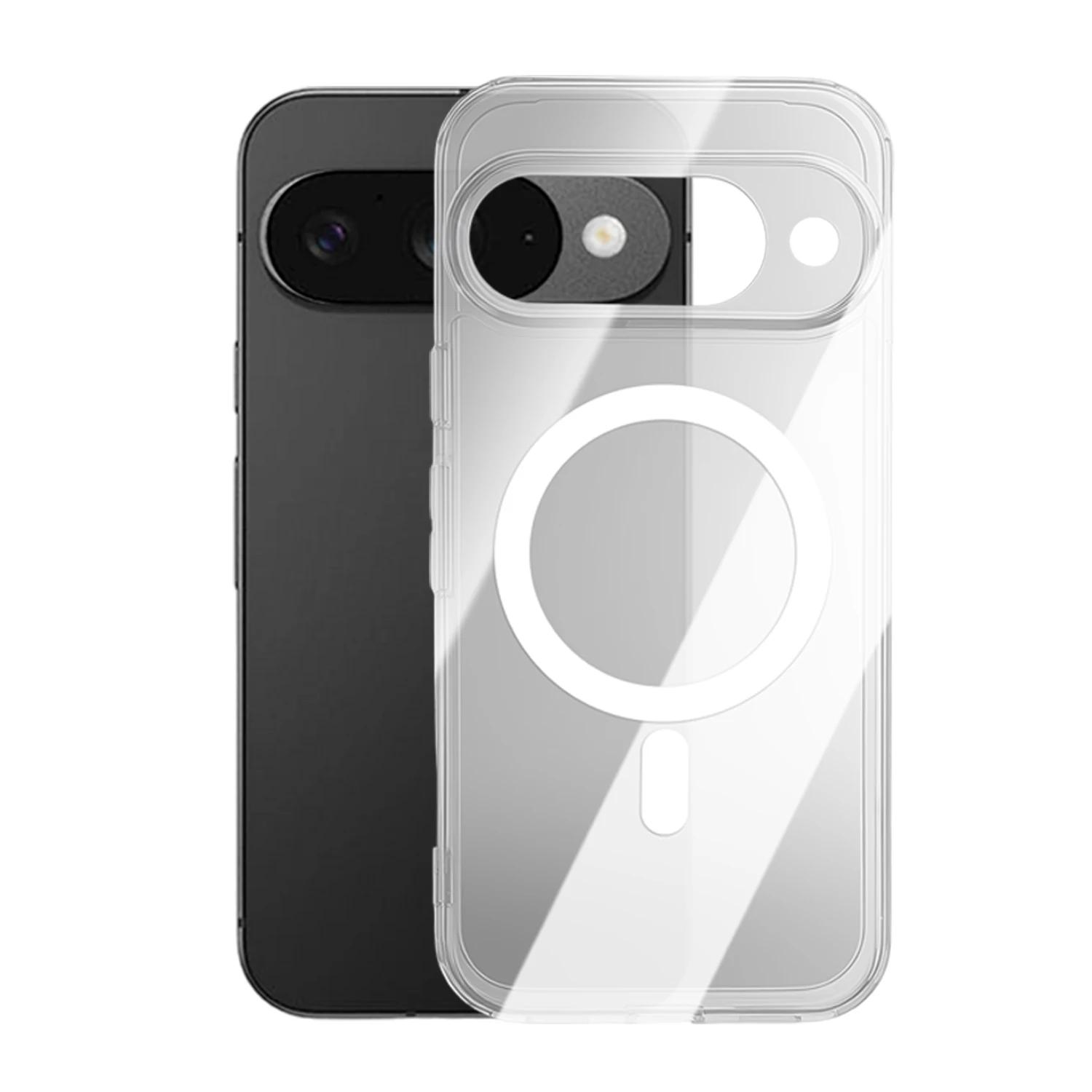 Magnetic Phone Case for Google Pixel 10 Pro XL Transparent Shell Shockproof Back Covers PC Clear Cases for Pixel 10Pro/10Pro XL