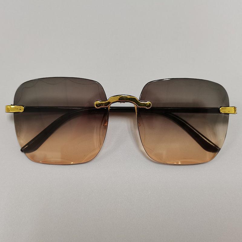 6 European and American Frameless Square Sunglasses Fashion Trend Trimmed Frameless Sunglasses Women's Street Show Sunglasses