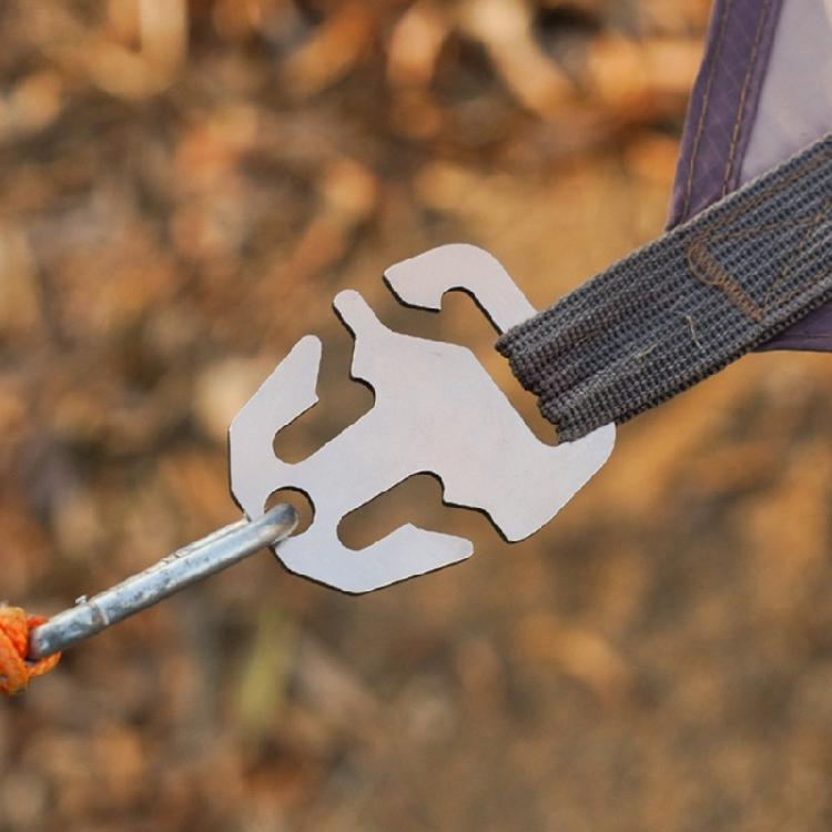 Stainless Camping Tent Wind Rope Buckle Outdoor Knot Tool Guyline Wind Rope Cord Adjuster Fast Knot Knotting Buckle